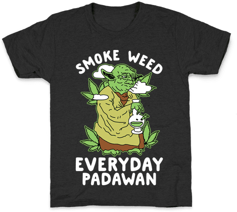 Smoke Weed Everyday Padawan Kids T-shirt - T-shirt (484x484), Png Download