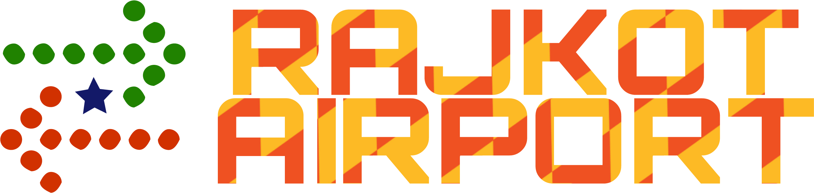 Logo Of Rajkot Airport - Rajkot Airport (3016x1043), Png Download