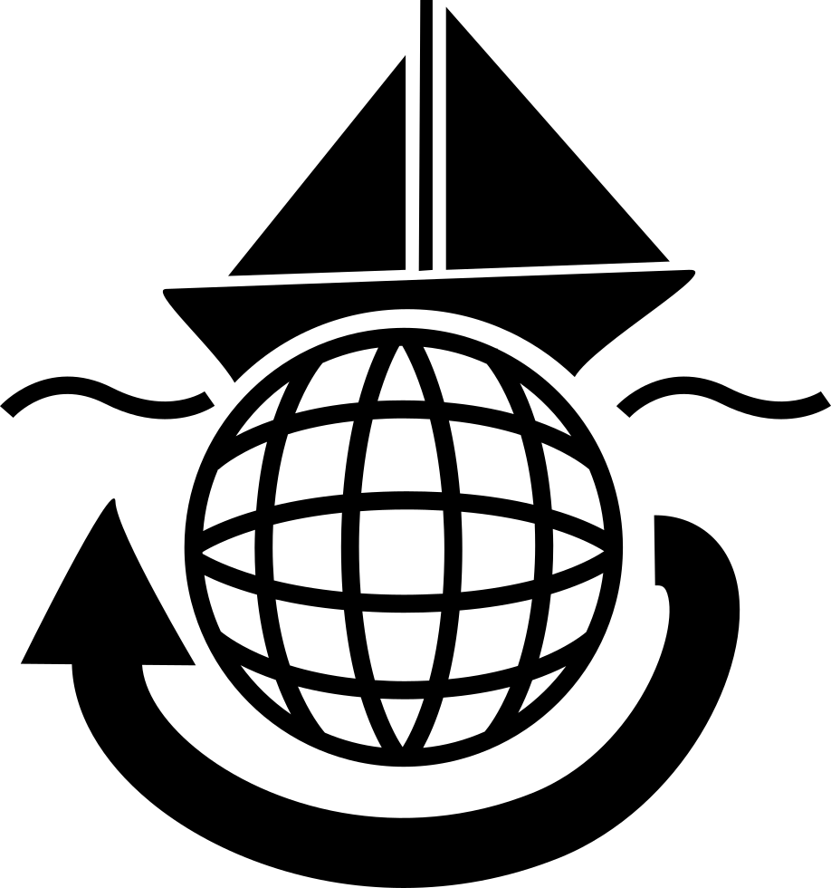 Sailing Boat Travelling Around The World Comments - Icon Travelling (918x980), Png Download