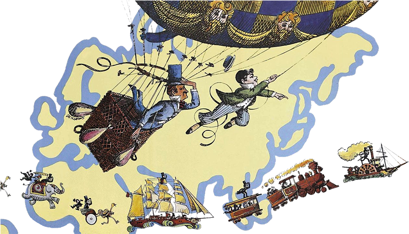 Around The World In 80 Days - Le Tour Du Monde En 80 Jours (french Edition) [book] (844x475), Png Download