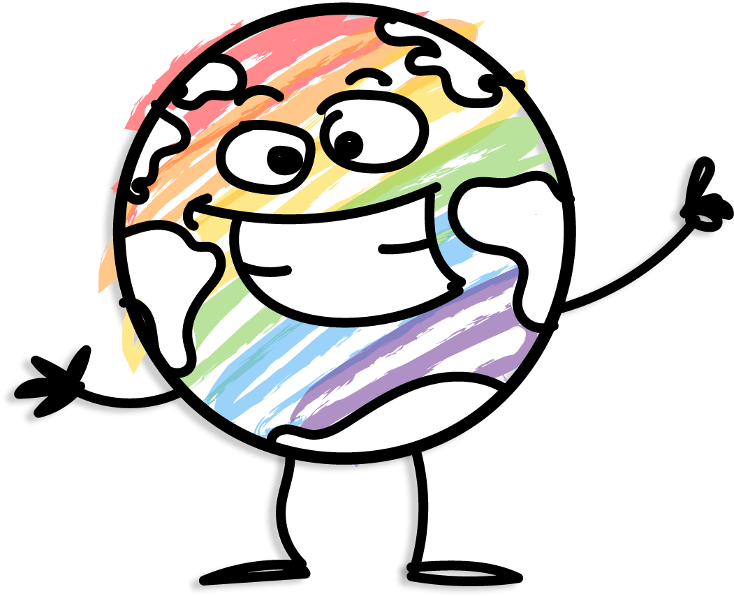 Planet Boy Drop Shadow - Earth Cartoon (1104x911), Png Download