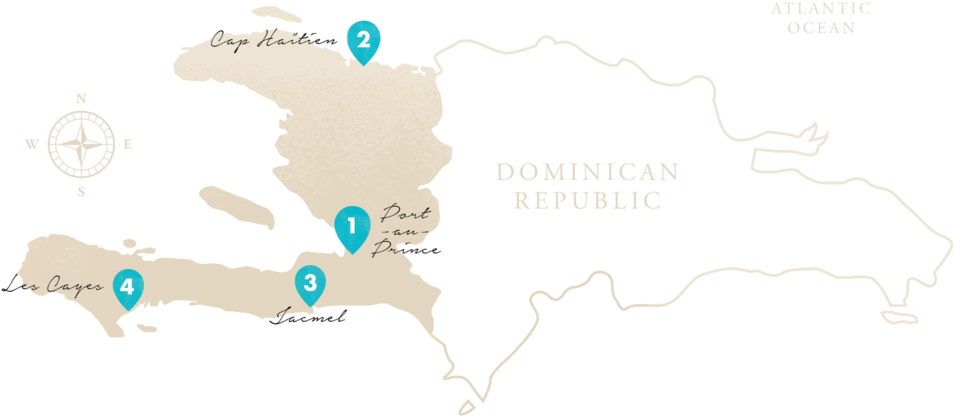Haiti Map - Haiti Did Hurricane Matthew Hit (1000x595), Png Download