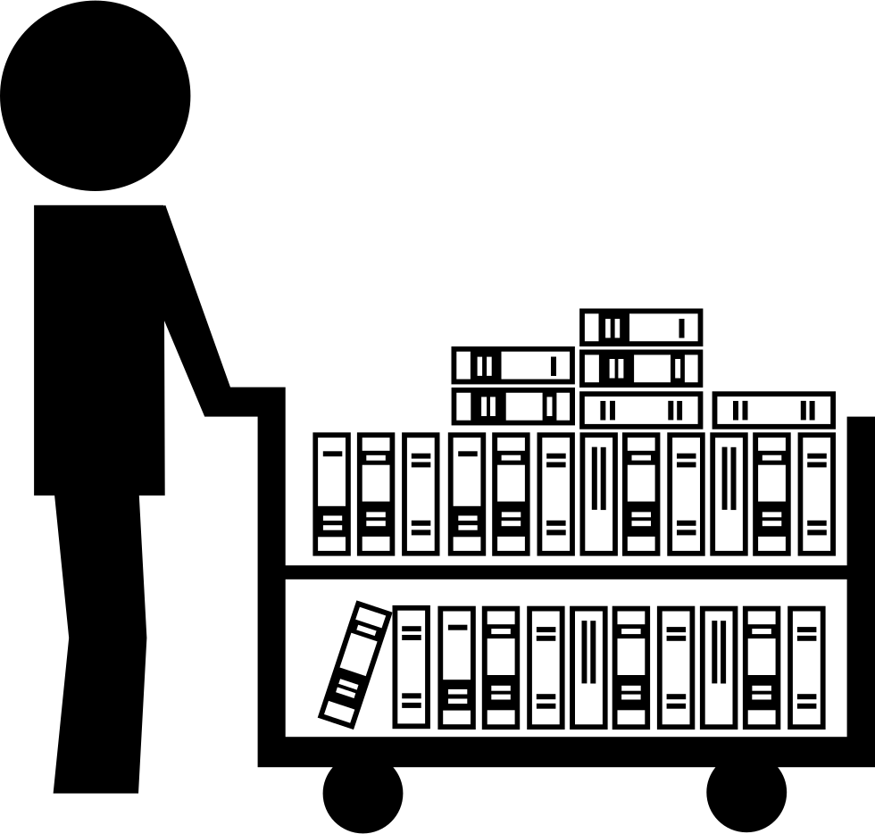 Librarian With Books On A Cart Comments - Librarian Icon (980x934), Png Download