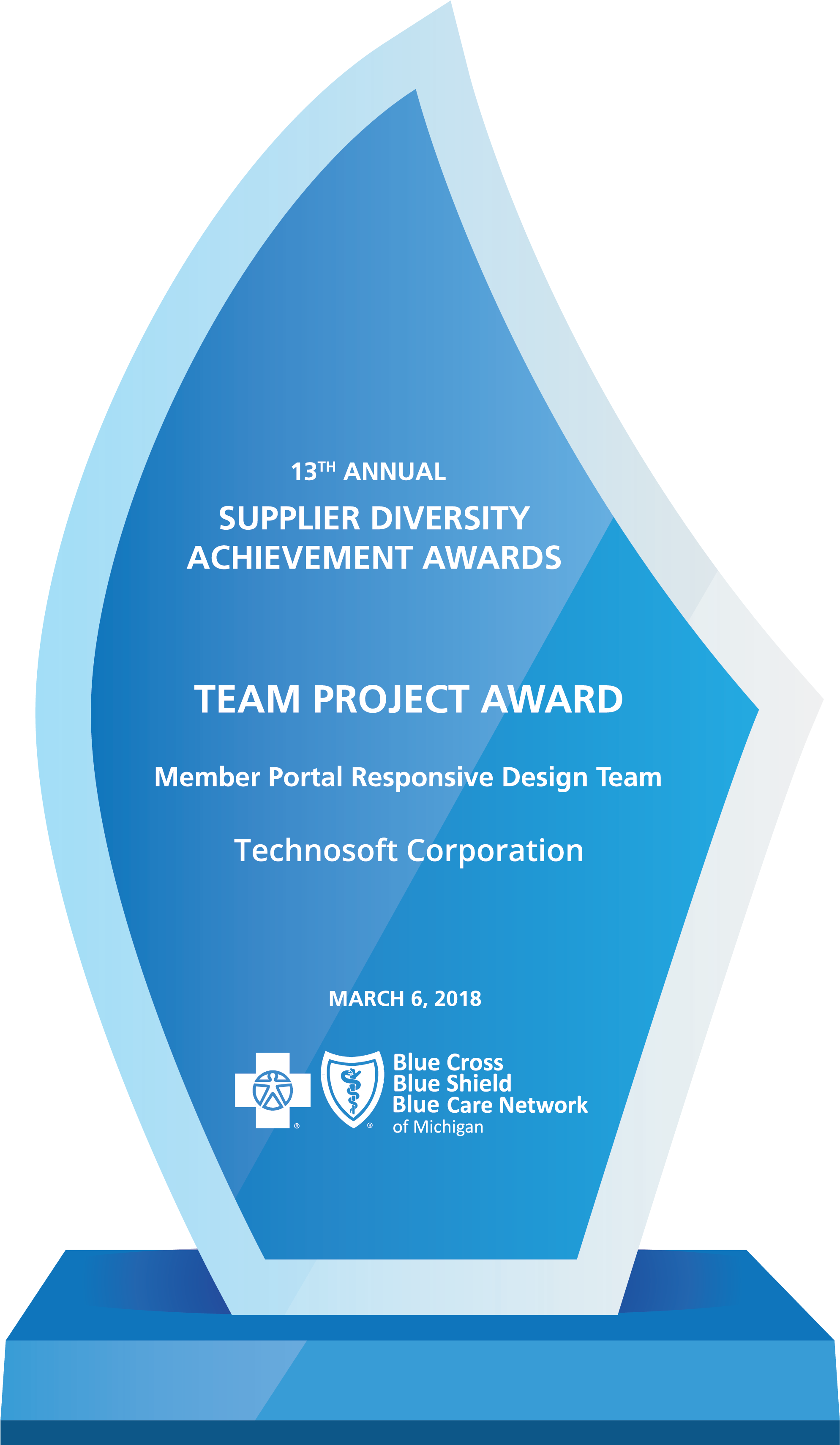 Technosoft Wins Third Achievement Award From Blue Cross - Technosoft (3334x4354), Png Download