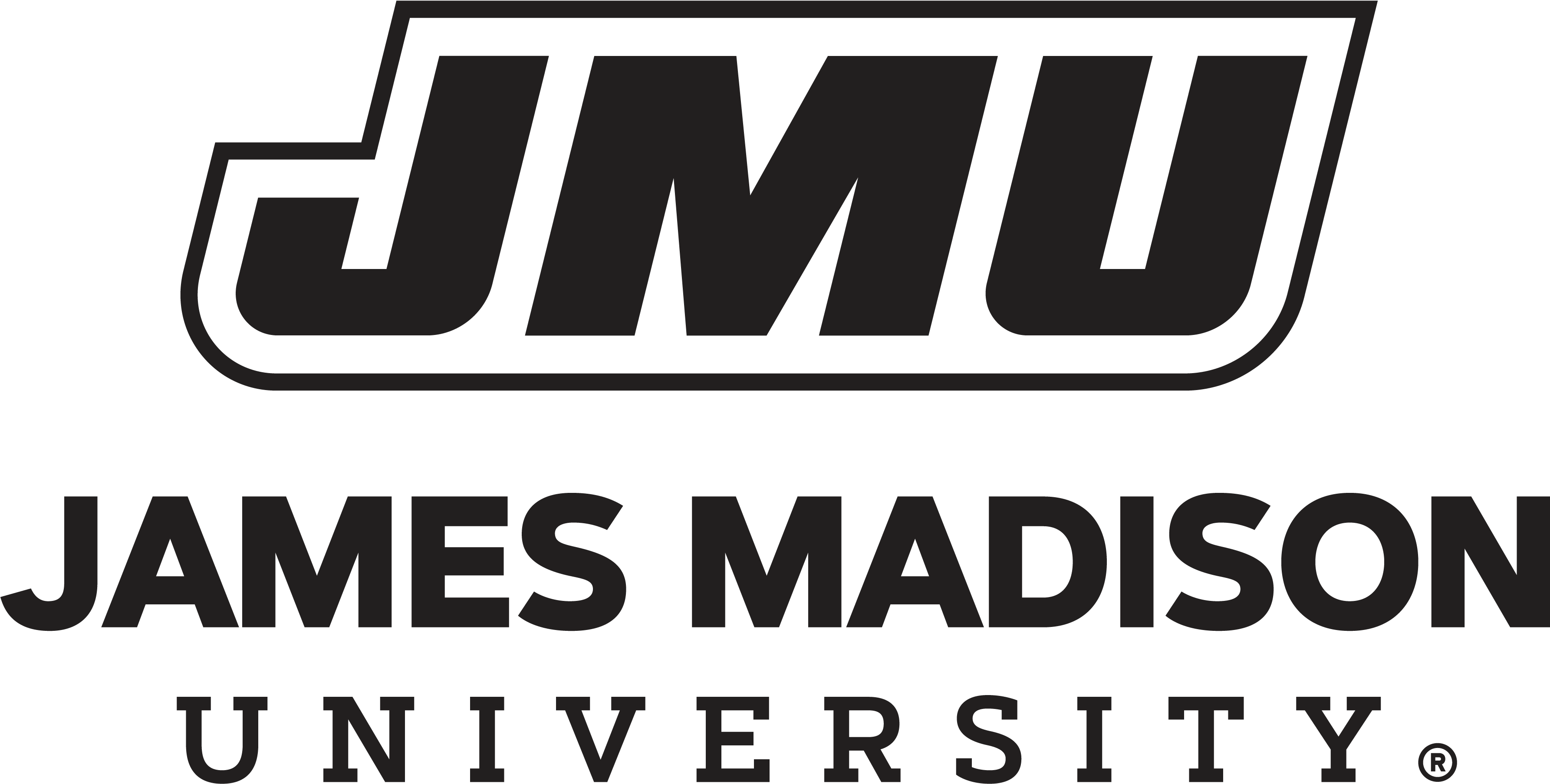 Download Eps For Print - Black And White Jmu Logo (5114x3314), Png Download