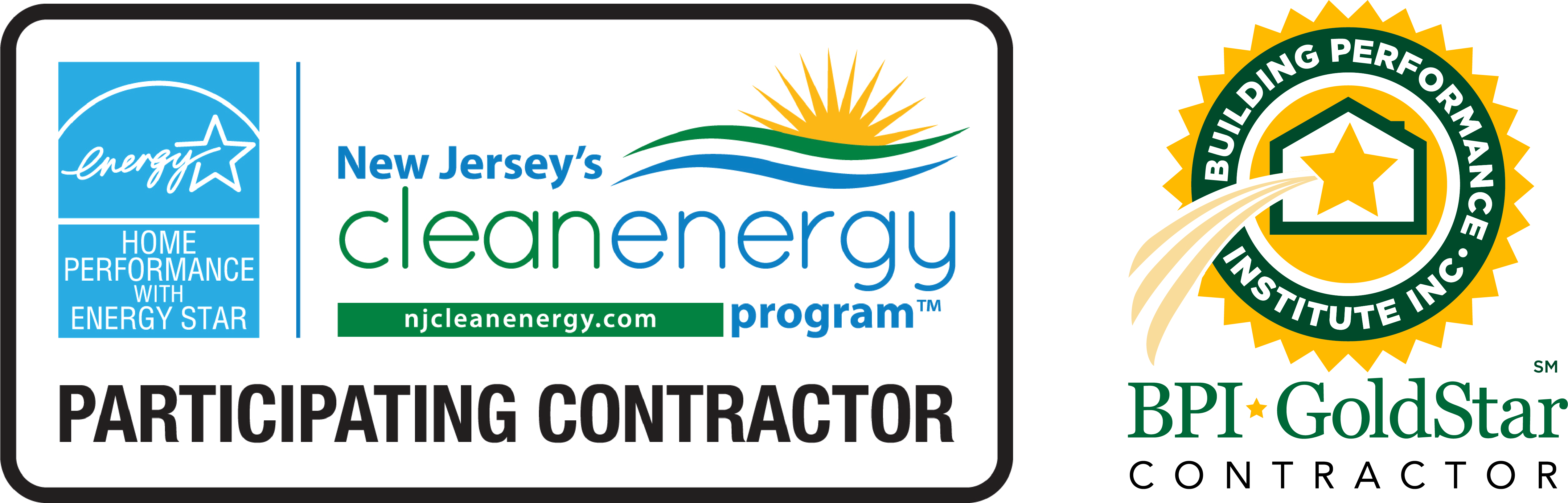 Energy Star Is A National Program - New Jersey Clean Energy Bpi (5086x1631), Png Download