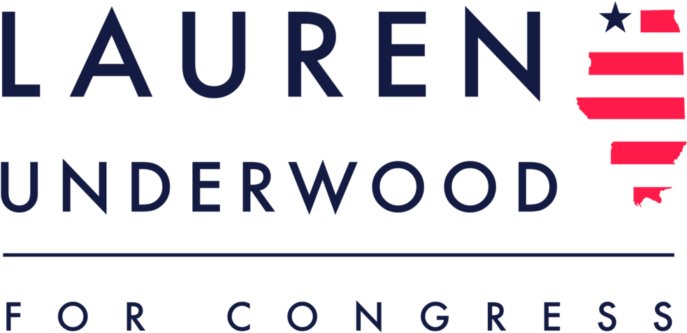 Lauren Underwood Logo - Lauren Underwood For Congress (1000x496), Png Download
