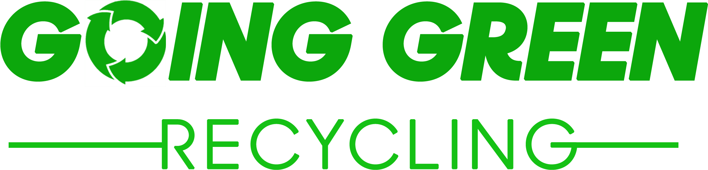 Recycle Going Green Logo (2500x917), Png Download