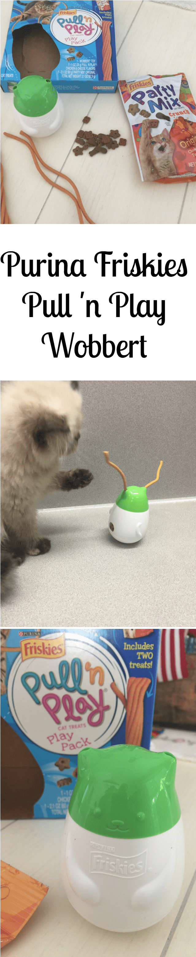 Wobbert Is A Wobbly Cat Toy That Dispenses Treats And - Purina Friskies Pull 'n Play Cat Treats Play Pack - (650x3117), Png Download