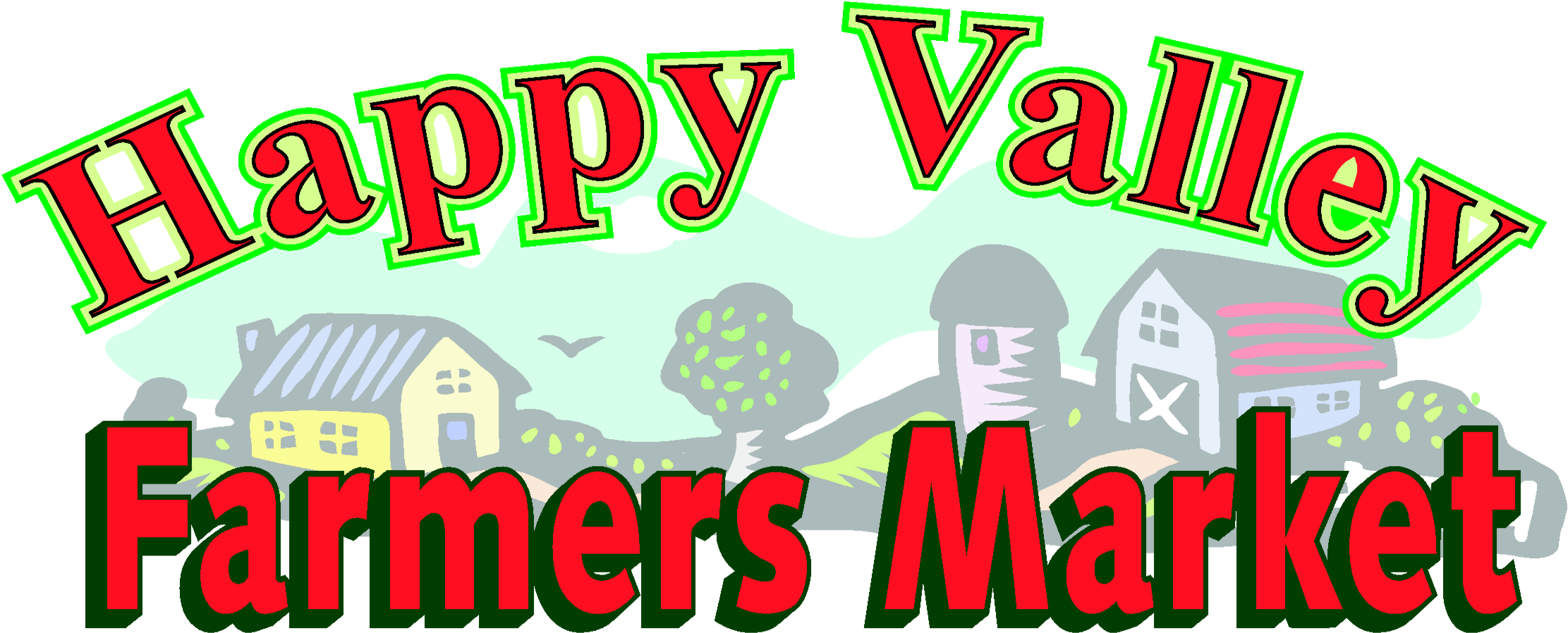 Sunnyside Farmers Markets - Happy Valley Farmers Market (2306x991), Png Download