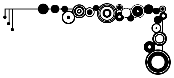 Tribal Clipart Corner Decoration - Black & White Corner Borders (587x265), Png Download