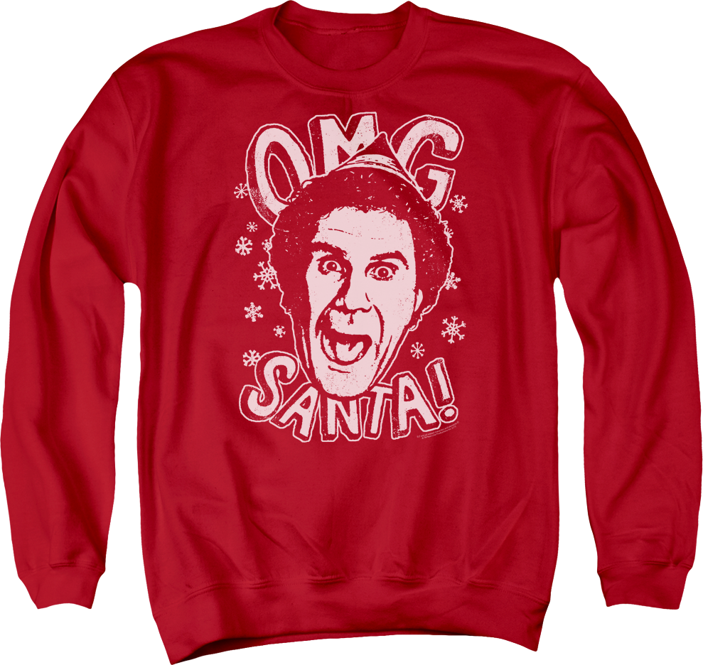 Omg Santa Elf Sweatshirt - Fudge A Christmas Story Sweatshirts (989x936), Png Download