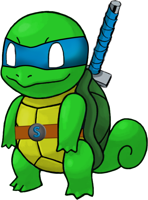 Teenage Mutant Ninja Squirtle - Squirtle As A Ninja Turtle (600x750), Png Download