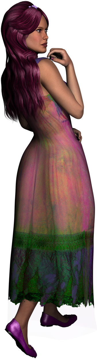 Indian Girl Back Png (989x1280), Png Download