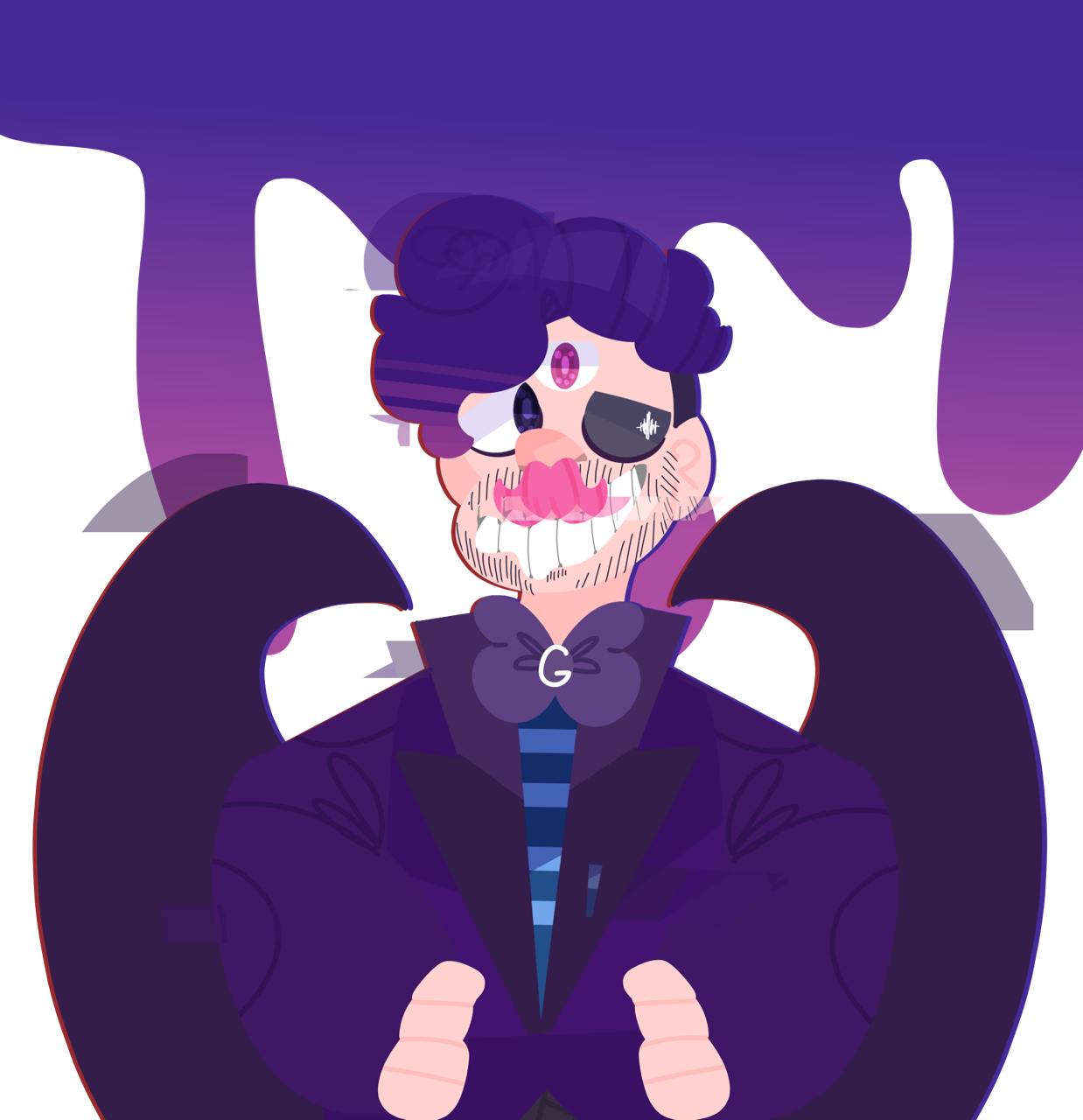Markiplier Markiplier Fusion Googleiplier Darkiplier - Cartoon (1238x1280), Png Download