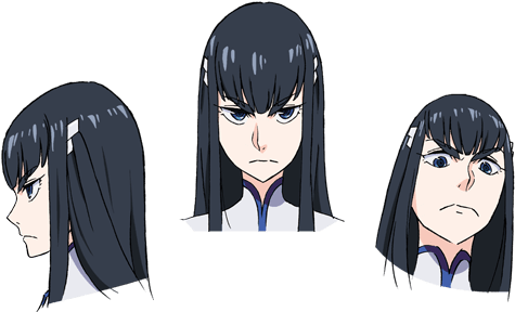 Face - Kill La Kill Satsuki Face (510x290), Png Download