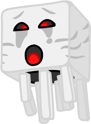 Ghast By Fae55 - Minecraft Ghast Transparent Background (381x519), Png Download