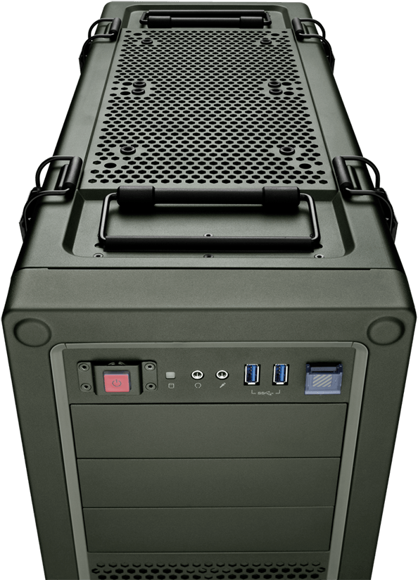 Undefined - Corsair C70 Vengeance Series Military Green Pc Case (600x842), Png Download