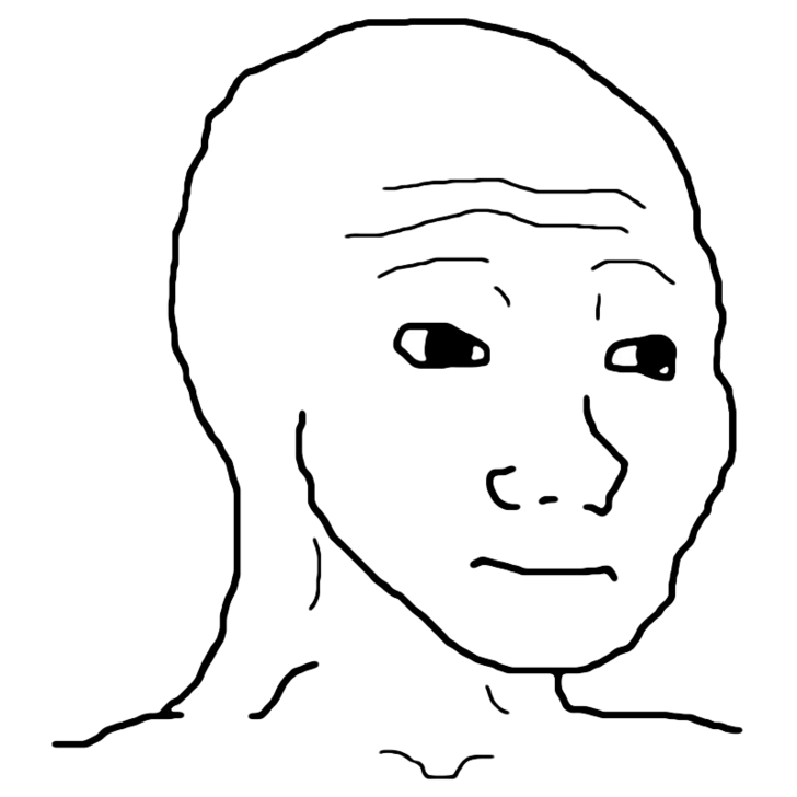 Hi-res Transparent Pic Of Wojak - 9gag Sad Meme (728x728), Png Download