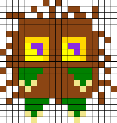 Kuriboh Perler Bead Pattern / Bead Sprite - Minecraft Kuriboh Pixel Art (400x421), Png Download