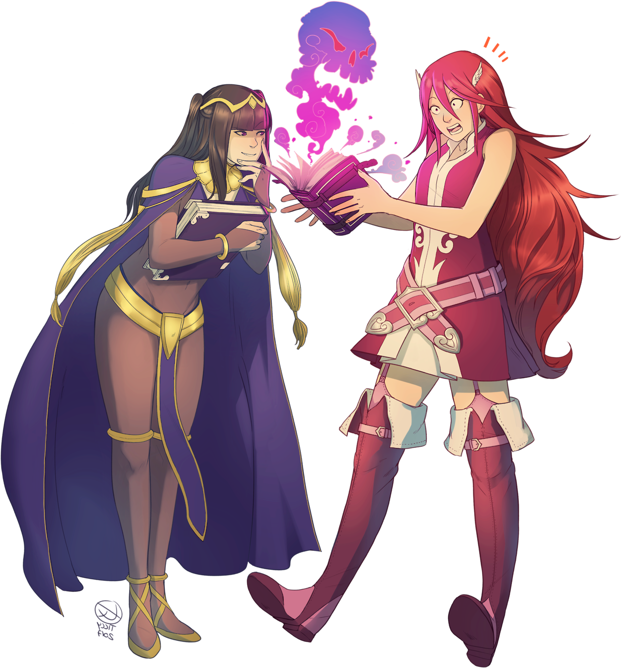 For Tharja's Birthday, I Will Finally Upload This Wonderful - Cordelia X Tharja (1280x1404), Png Download
