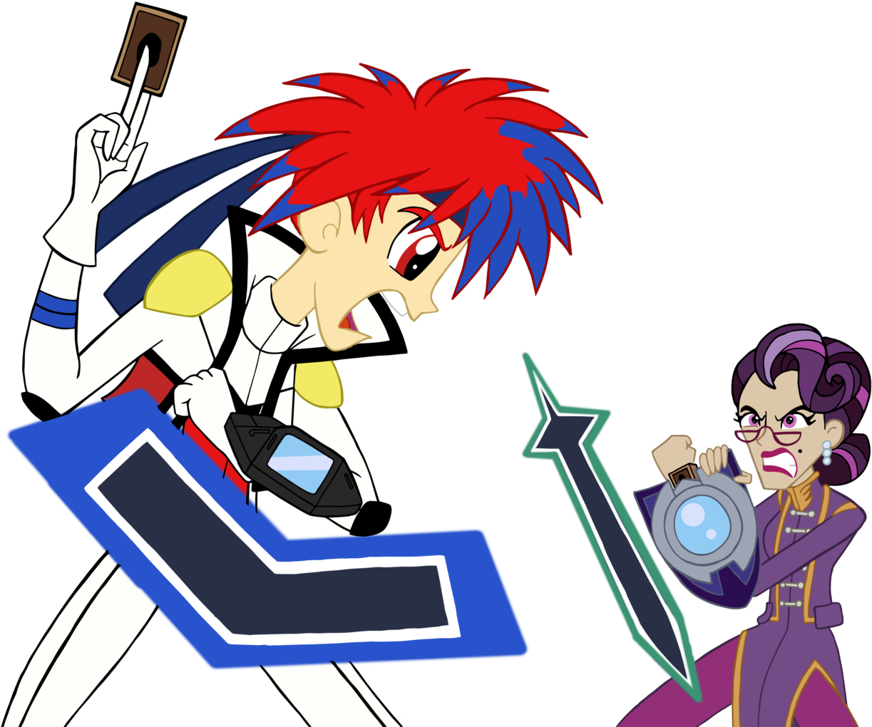 #1256310 - Artist - Edcom02, Artist - Jmkplover, Crossover, - Mlp Yugioh Arc V (1266x1024), Png Download