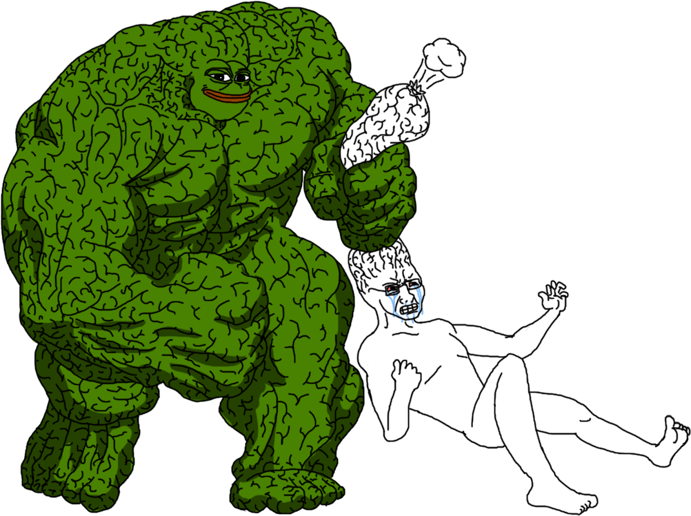 Pepe Brain (1144x888), Png Download