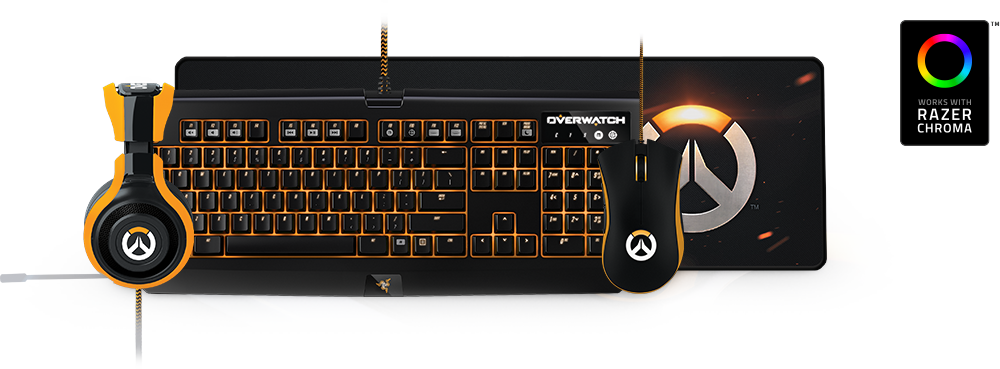 Overwatch Took The World By Storm, And Is An Excellent - Overwatch Razer Blackwidow Chroma - Mechanical Gaming (1000x369), Png Download