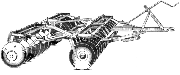 Mccormick Deering Tractor Disc Harrow No - Mccormick Disc Harrow (600x300), Png Download