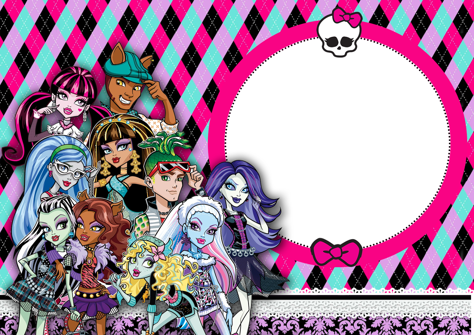 Molduras Da Monster High - Monster High (1600x1131), Png Download