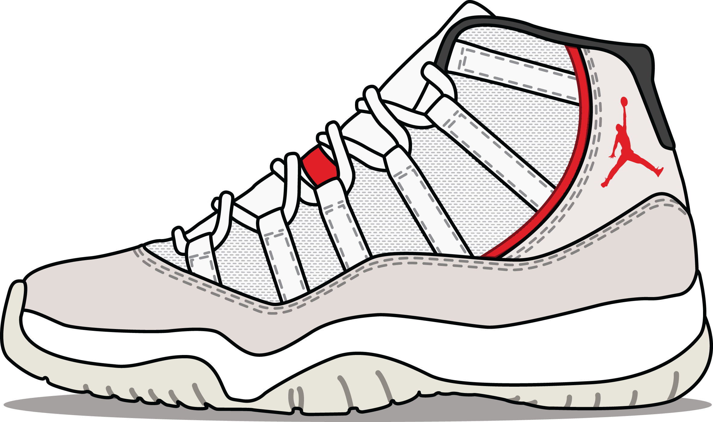 A Picture Of The Jordan X1 'platinum - Air Jordan (2362x1398), Png Download