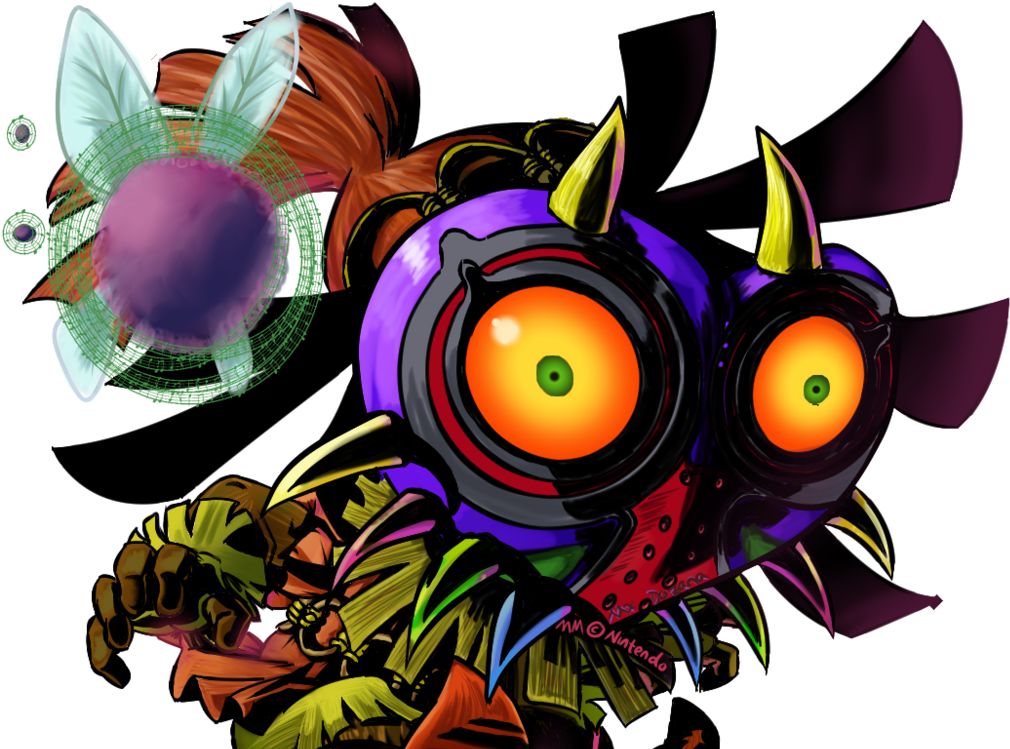 Majora Mask The Skull Kid - Nintendo 3ds (1024x768), Png Download