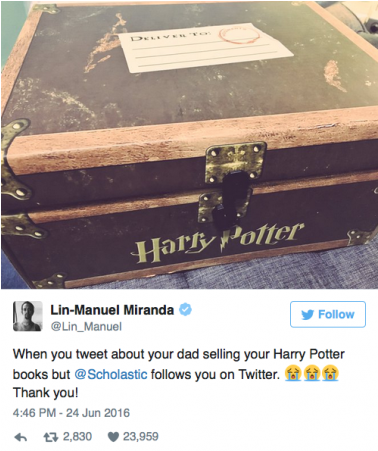 Hamilton Star Loves Harry Potter - Harry Potter Trunk (800x450), Png Download