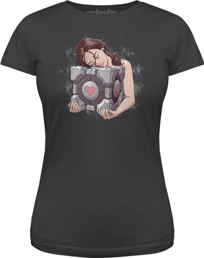 Portal Weighted Chell - Cartoon (1000x1000), Png Download