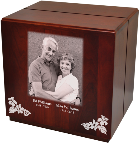 Wood Urn With Photo - Urn (500x500), Png Download