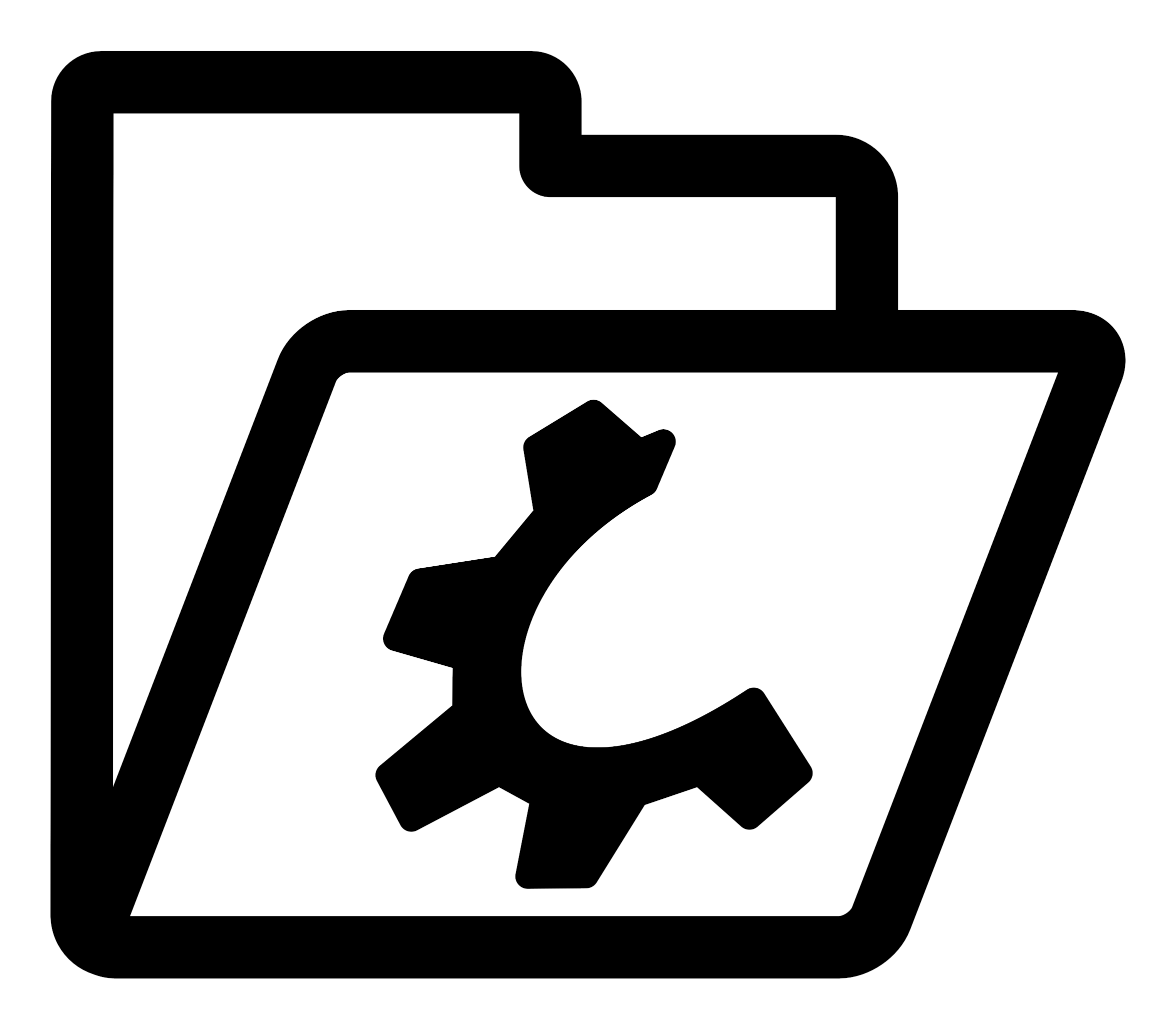 This Free Icons Png Design Of Mono Folder Crystal (2400x2400), Png Download