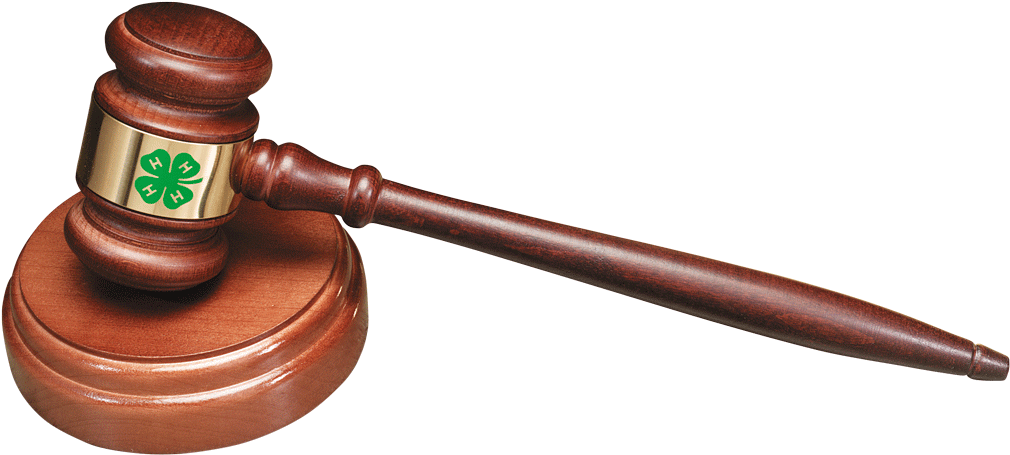 10 1/2" Wooden 4-h Gavel - 4 H Gavel Clipart (1028x1028), Png Download