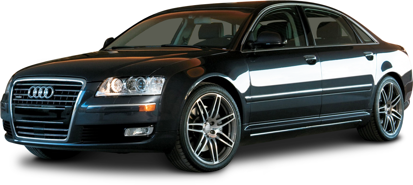 Audi A8 Black Car Png Image - 2010 Audi A8l Quattro (1451x678), Png Download