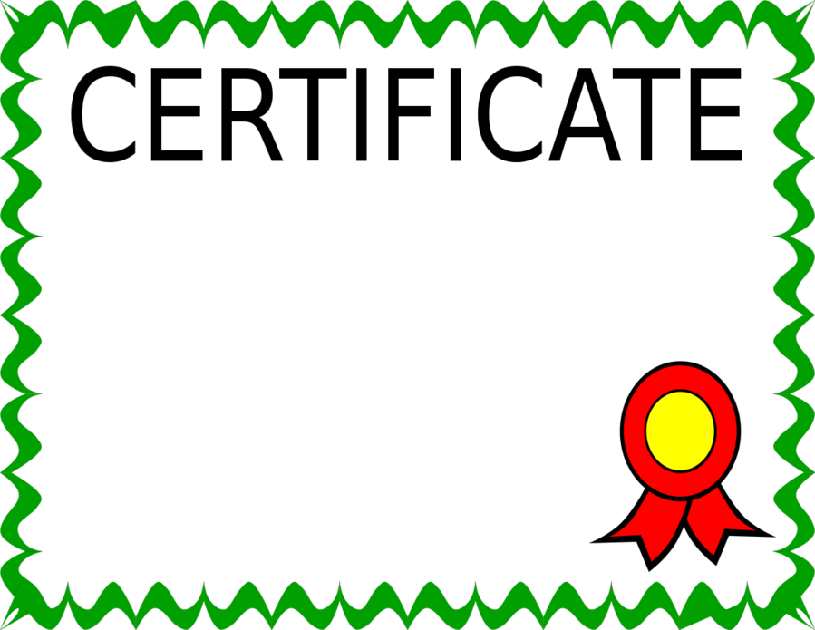Blank Certificate Clip Art Clipart Clip Art - Green Color Certificate Border (899x695), Png Download