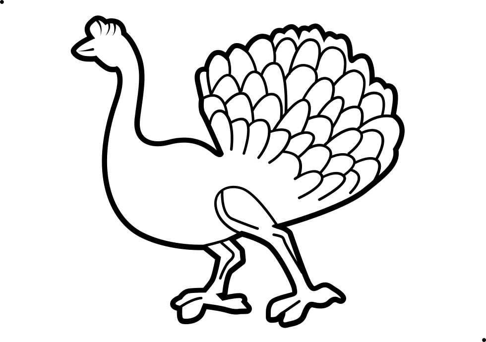 Peacock - Stroke Comments - Cartoon (980x690), Png Download