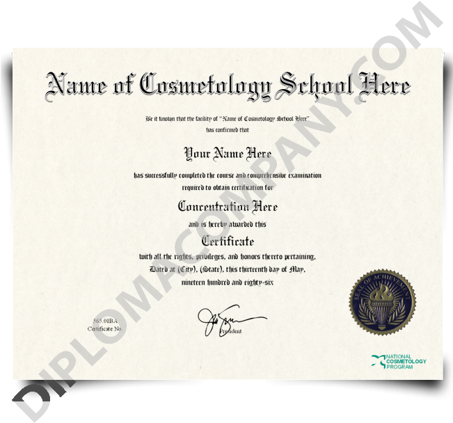 Free Templates Certificate For Hair Contest For Cosmetology - Us High School Certificate (650x650), Png Download
