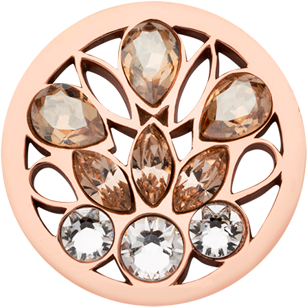 Nikki Lissoni Rose Gold Small Peacock's Tail Coin - Peafowl (600x600), Png Download