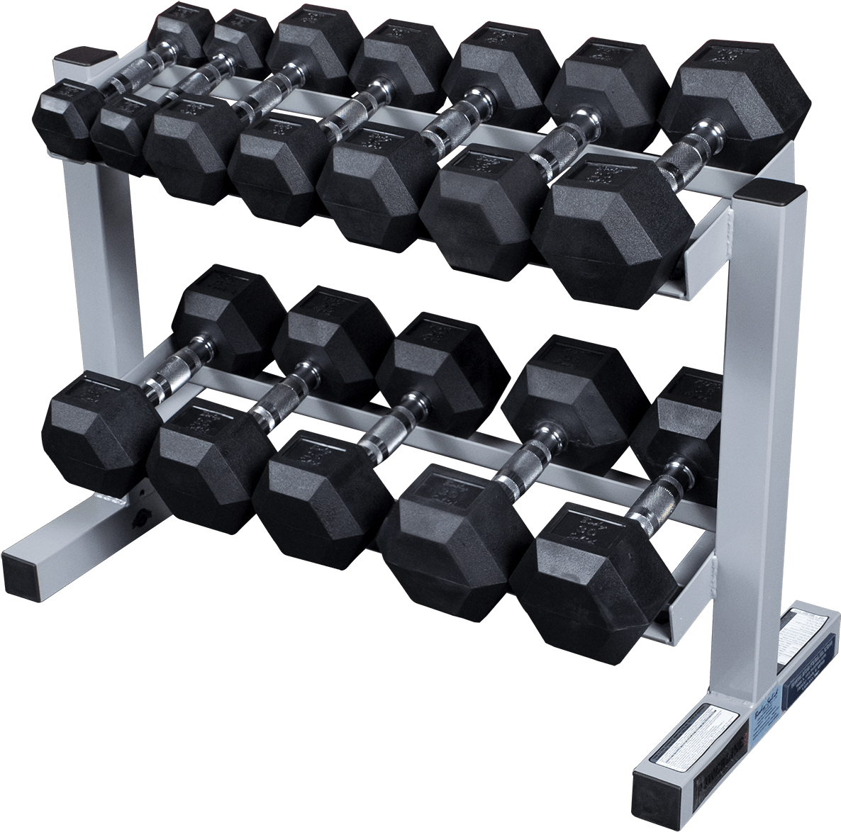W/ Optional Rubber Dumbells - Body Solid Gdr44-rfws Vertical Dumbbell Rack (600x600), Png Download