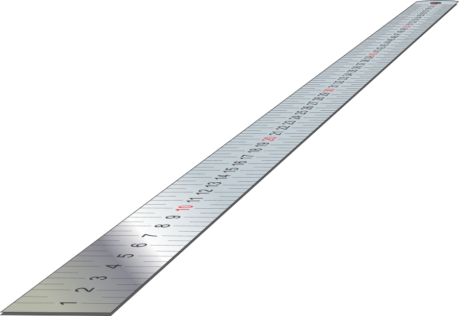 Ruler Clipart Rular - Steel Ruler 1 Meter (900x619), Png Download