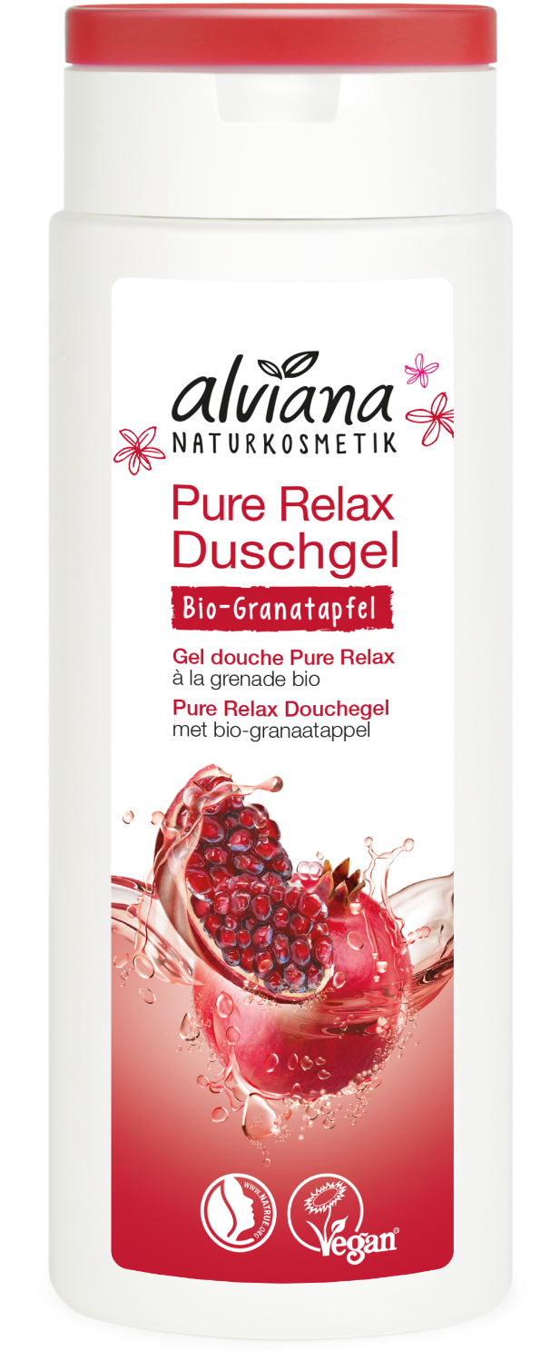 Pure Relax Organic Pomegranate Shower Gel - Alviana Hand Cream Q10pomegranate 75ml (628x1500), Png Download