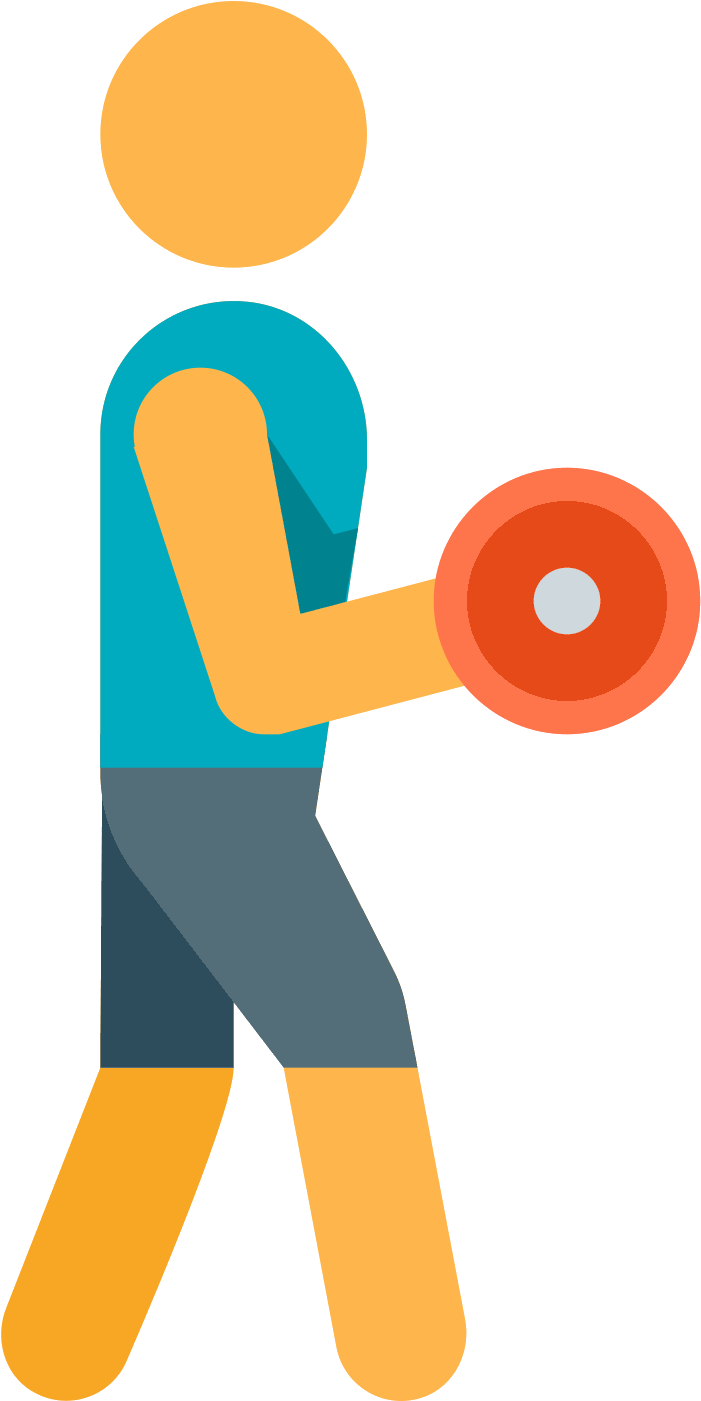 Curls With Dumbbells Icon - Dumbbell (1600x1600), Png Download