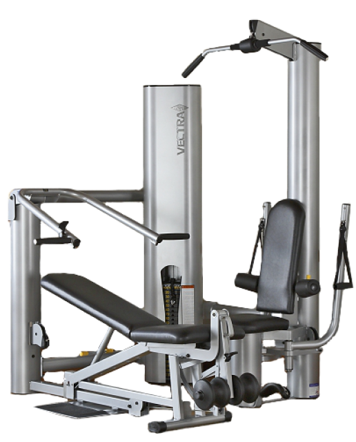 Vectra 1450 Weight Machine - Vectra 1450 Gym (silver Frame/black Trim) (650x650), Png Download