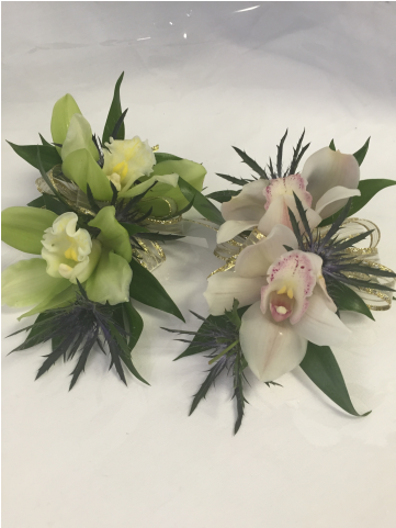 Double Cymbidium Orchid Corsage - Corsage (480x480), Png Download