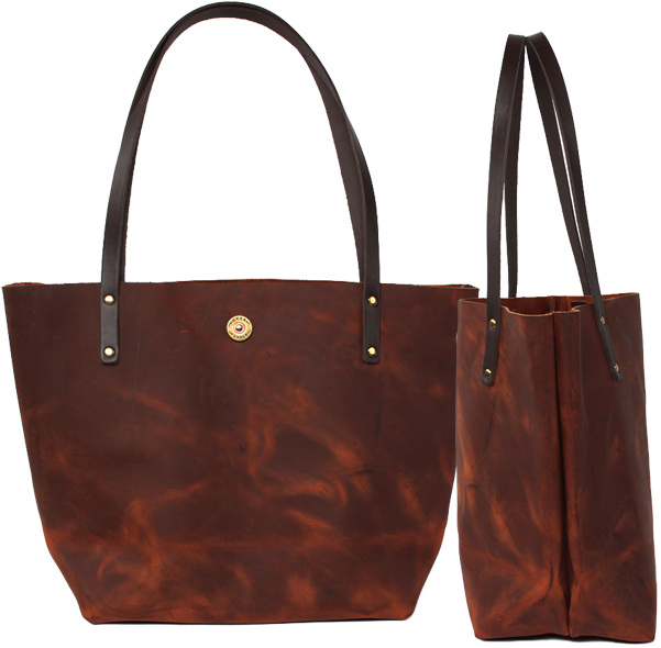 Over Under Simple Leather Tote (600x600), Png Download