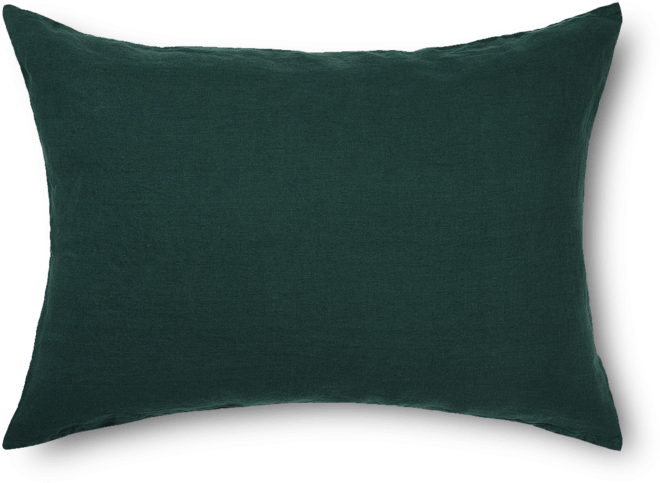 Peacock Blue Rectangular Pre-washed Linen Pillowcase - Cushion (750x1000), Png Download
